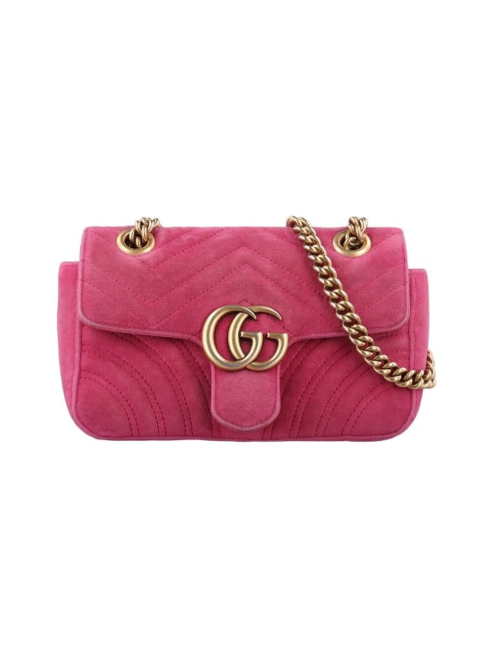 Gucci GG Marmont Pink Velour Messenger